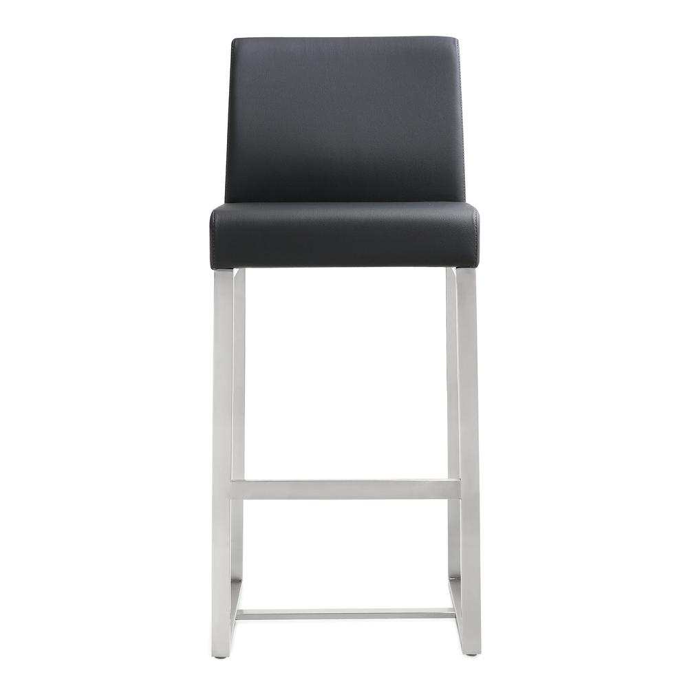 Denmark Black Stainless Steel Counter Stool (Set of 2). Picture 3