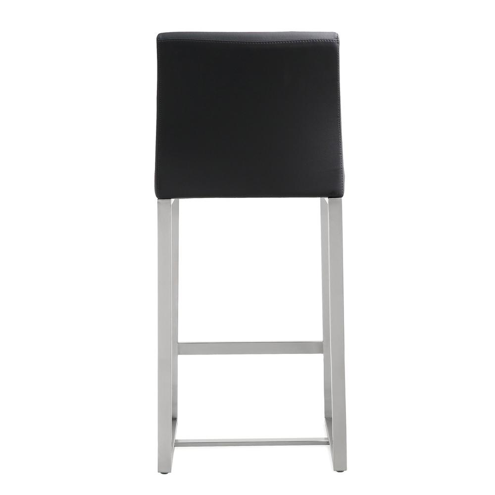 Denmark Black Stainless Steel Counter Stool (Set of 2). Picture 4