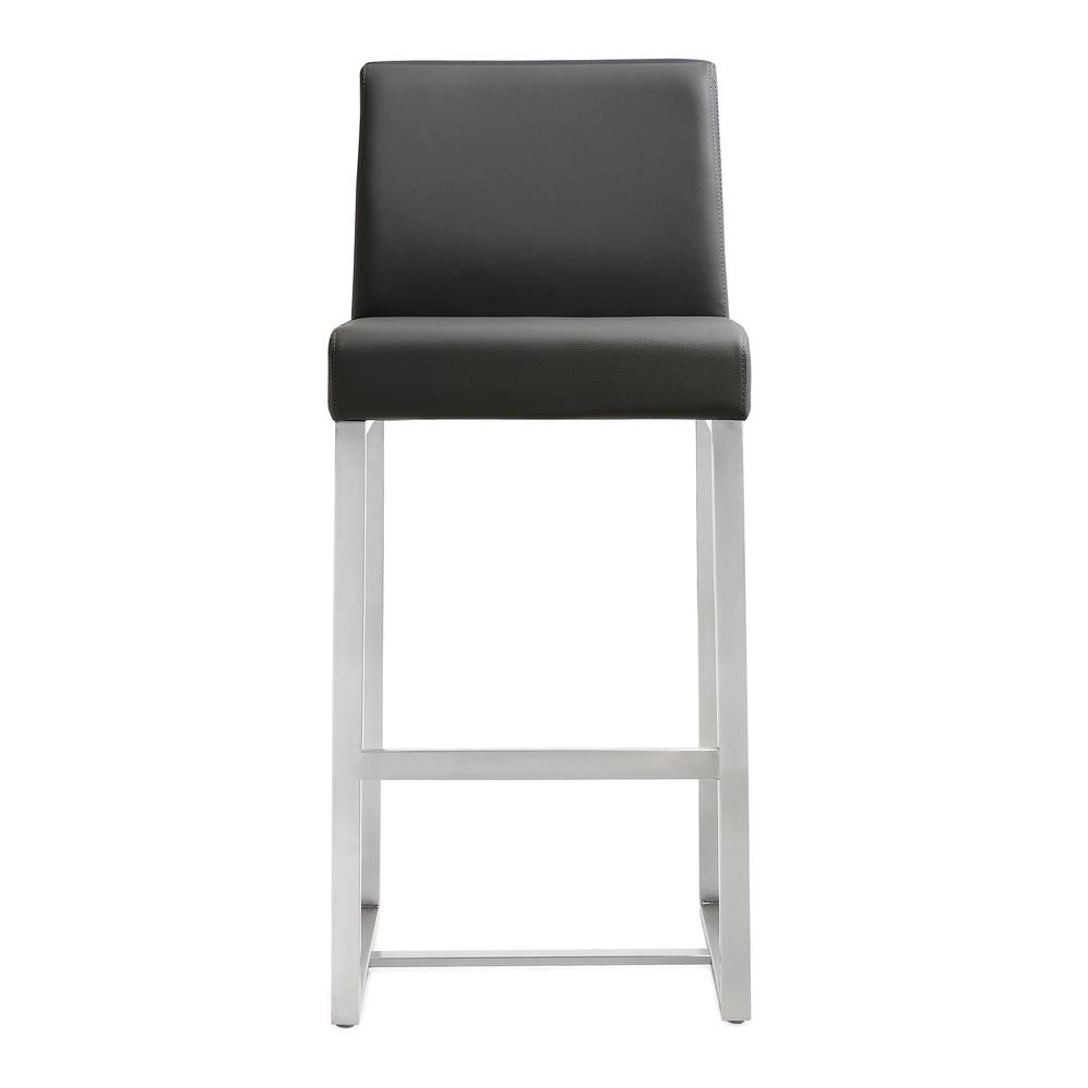 Denmark Grey Stainless Steel Counter Stool (Set of 2). Picture 3