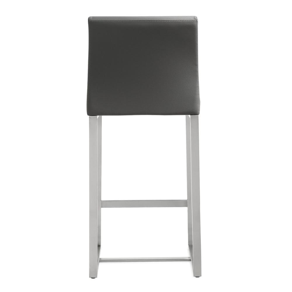 Denmark Grey Stainless Steel Counter Stool (Set of 2). Picture 4