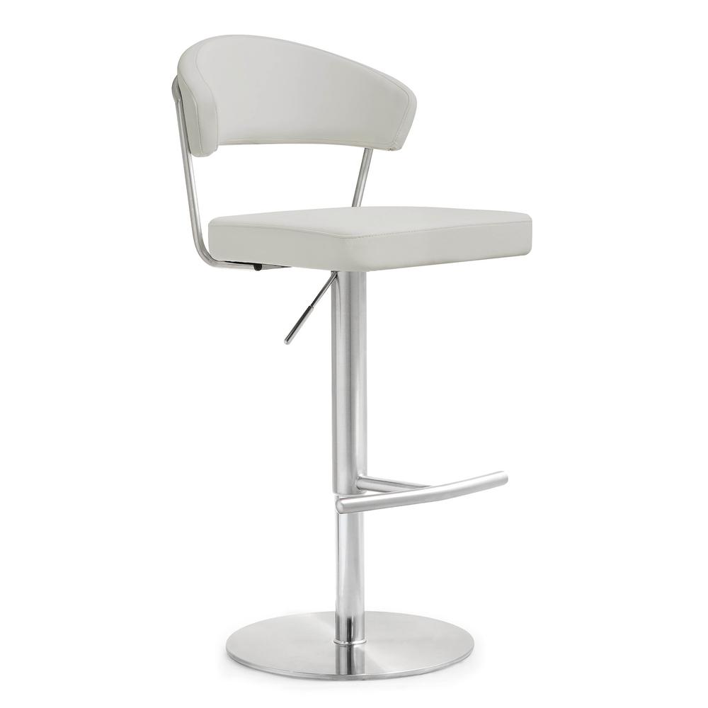 Cosmo Light Grey Steel Barstool. Picture 1