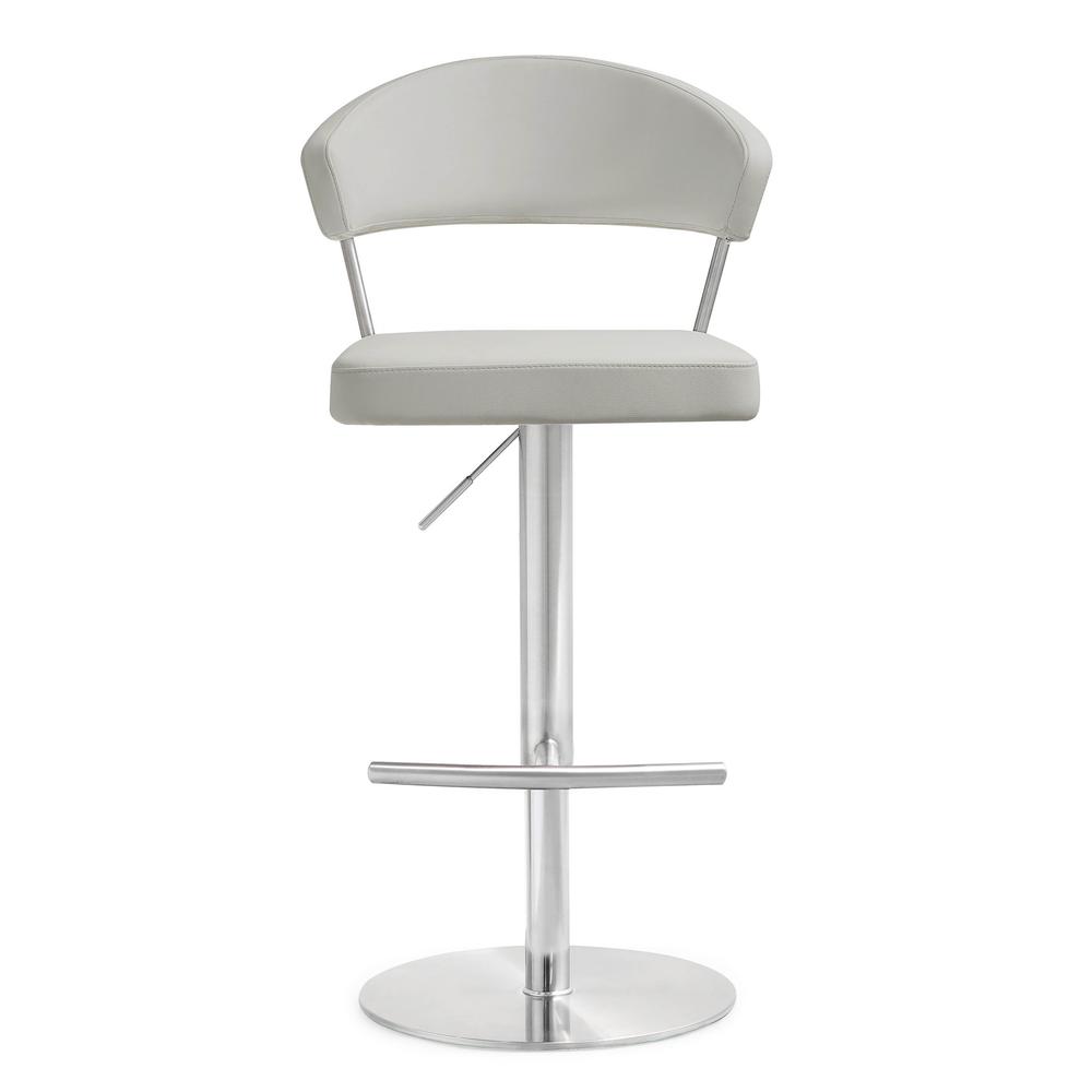 Cosmo Light Grey Steel Barstool. Picture 2