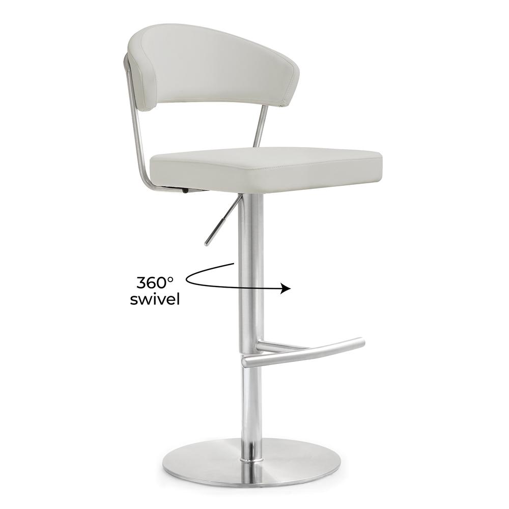 Cosmo Light Grey Steel Barstool. Picture 9