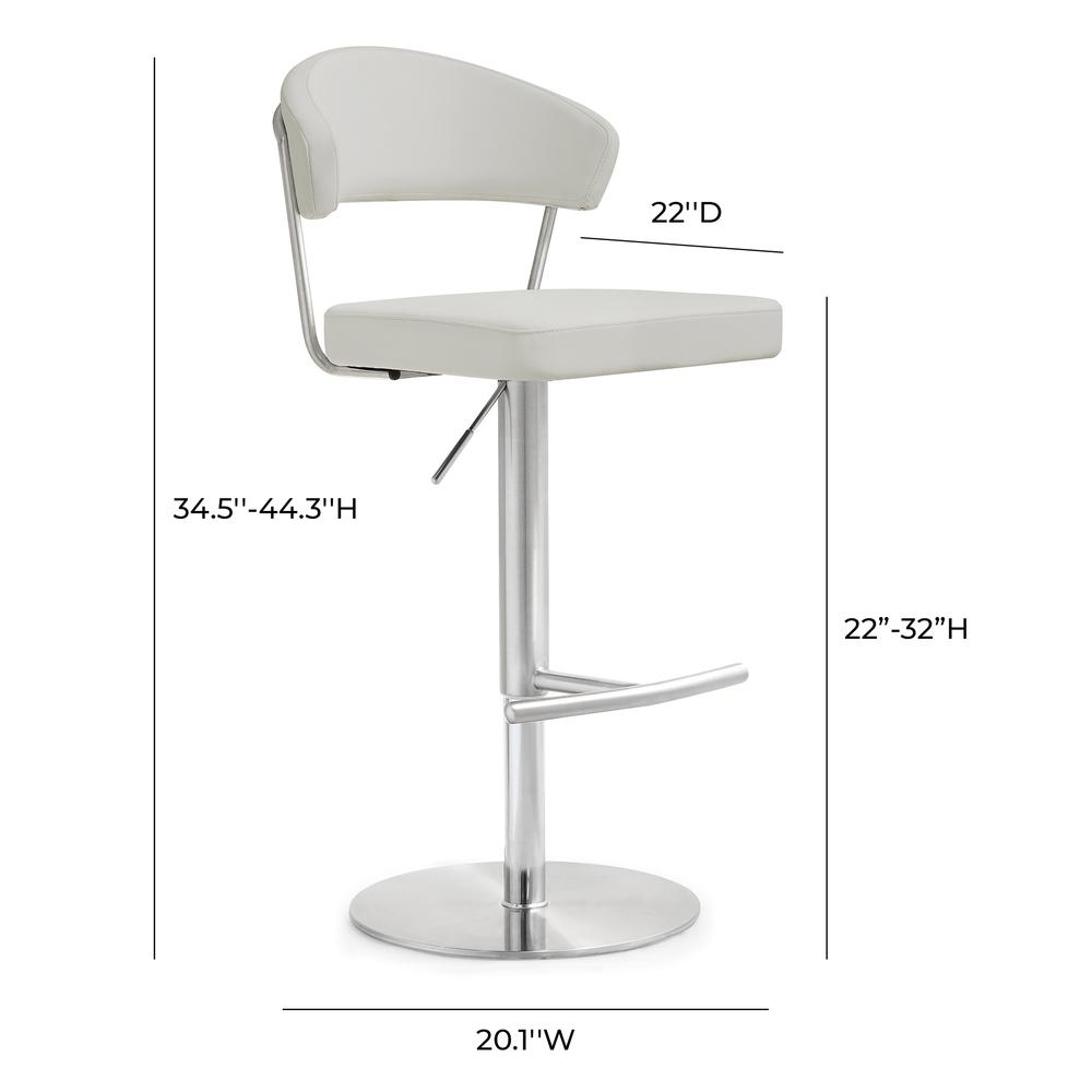 Cosmo Light Grey Steel Barstool. Picture 8