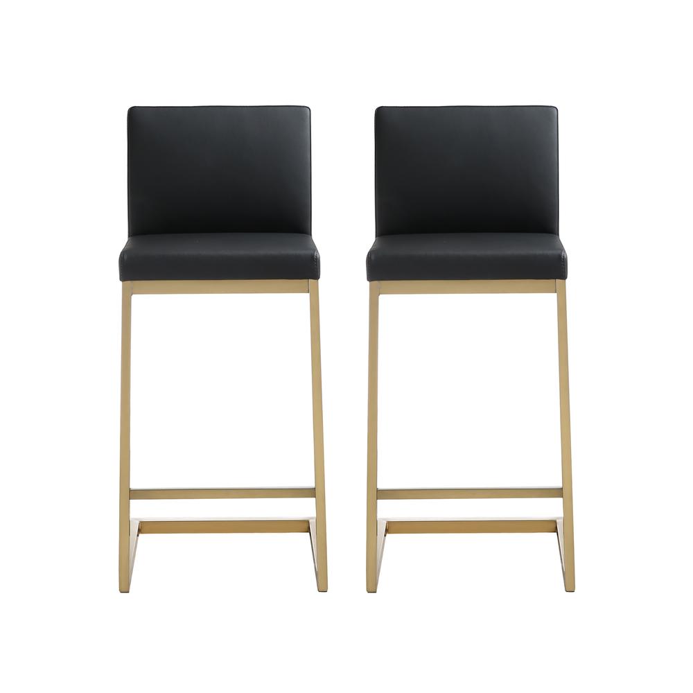 Parma Black Gold Steel Counter Stool (Set of 2). Picture 9