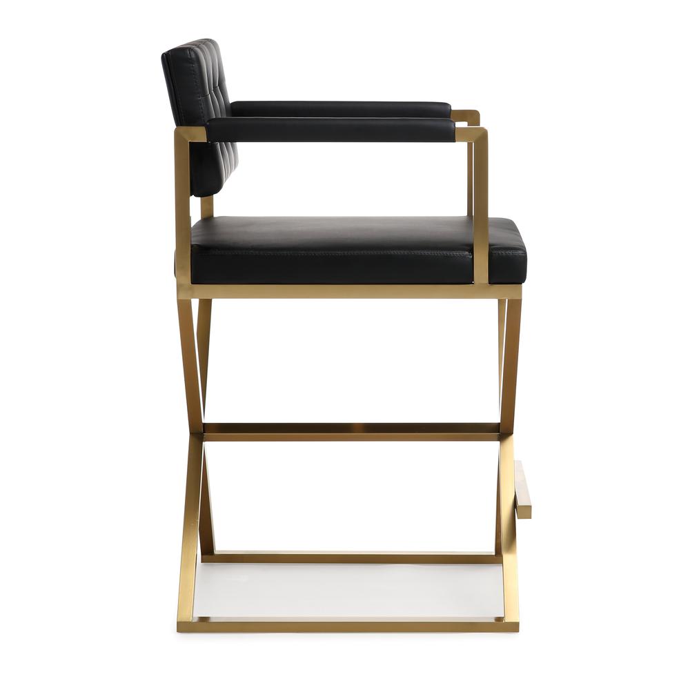 Contemporary Black and Gold Steel Counter Stool, Belen Kox. Picture 3