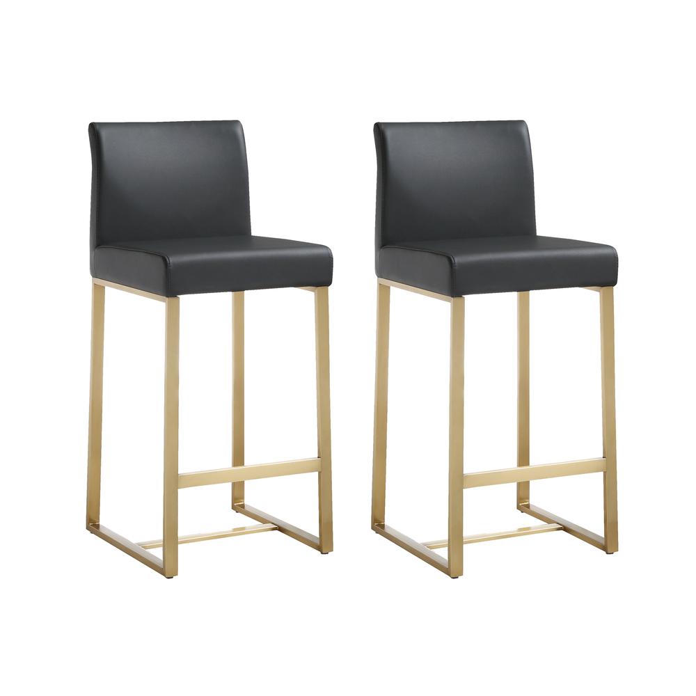 Denmark Black Gold Steel Counter Stool (Set of 2). Picture 9
