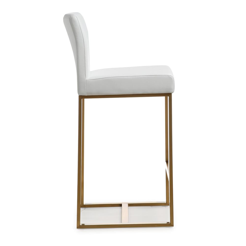Contemporary White and Gold Steel Counter Stool (Set of 2), Belen Kox. Picture 3
