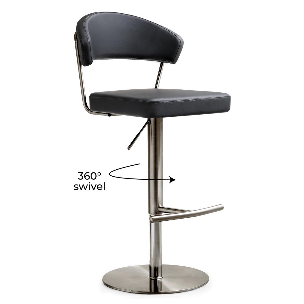 Cosmo Black on Black Steel Barstool. Picture 11