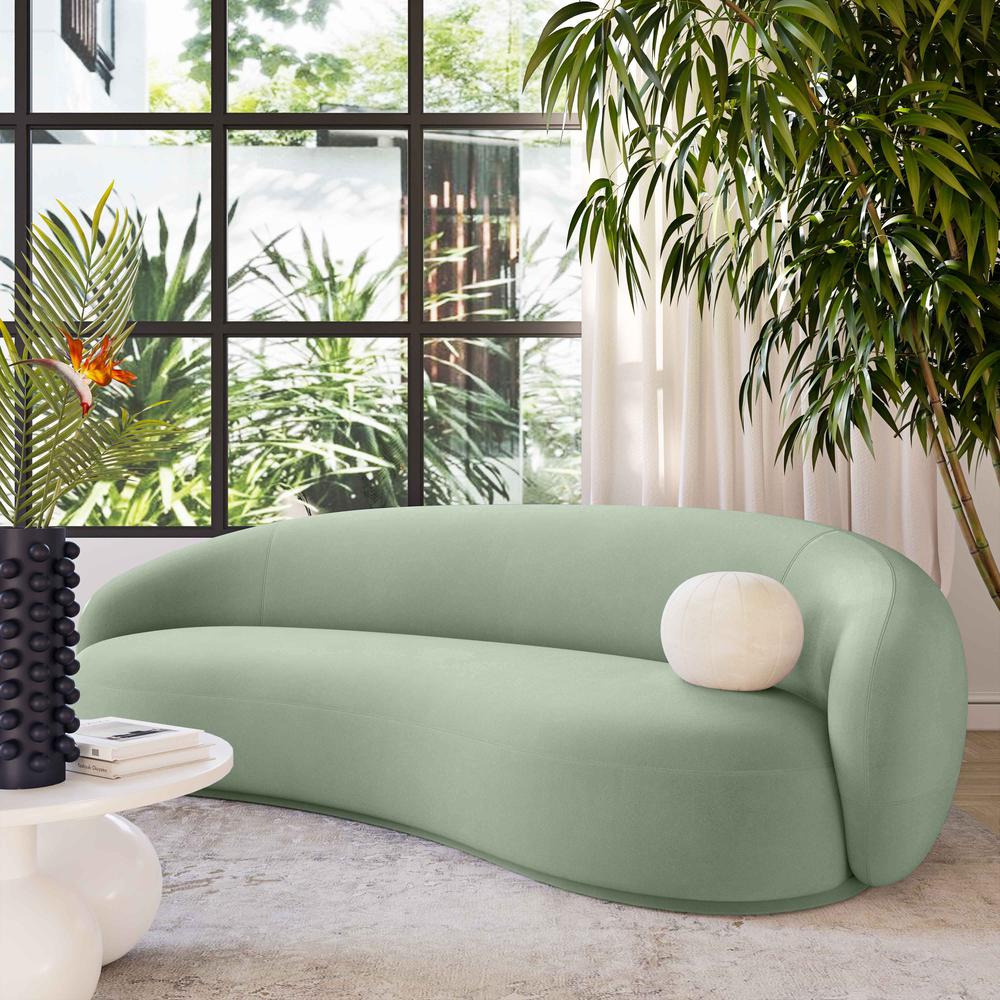 Kendall Moss Green Velvet Sofa. Picture 7