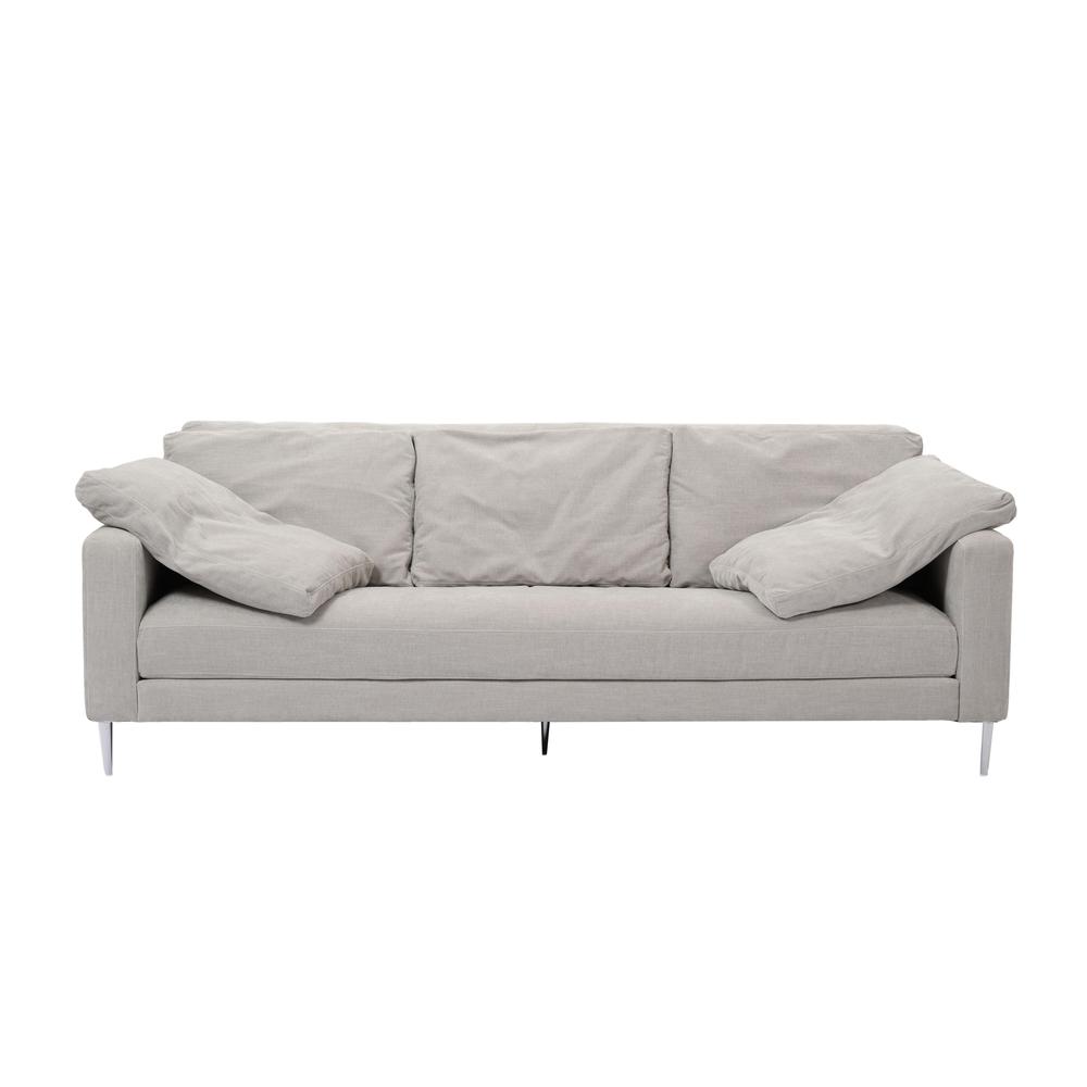 Vari Light Grey Textured Velvet Lounge Sofa. Picture 2