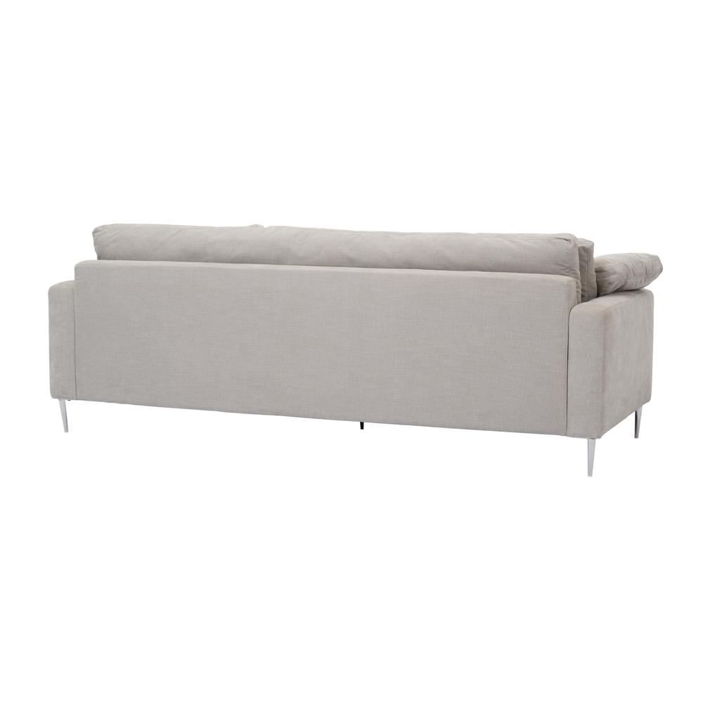 Vari Light Grey Textured Velvet Lounge Sofa. Picture 5