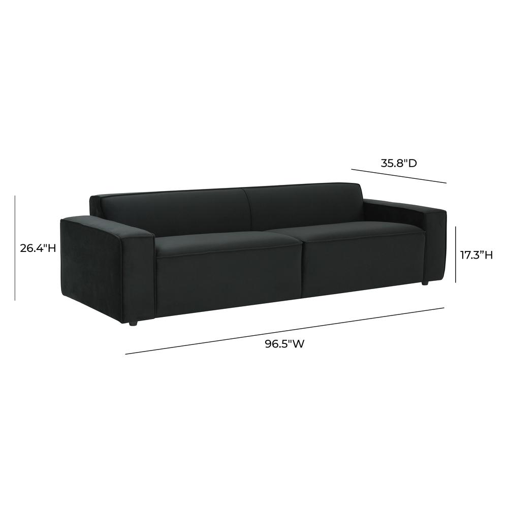 Olafur Black Velvet Sofa. Picture 10