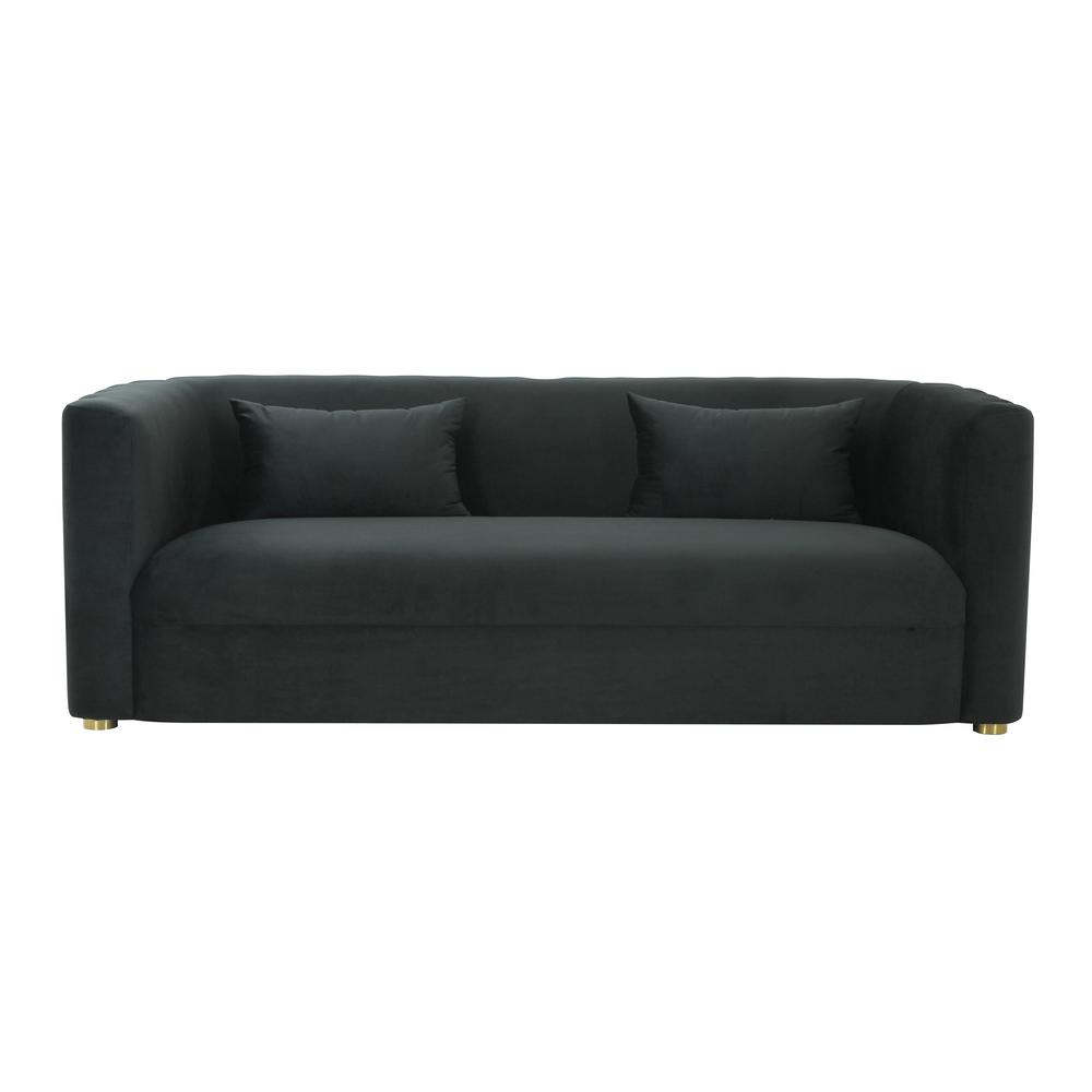 Callie Black Velvet Sofa. Picture 5