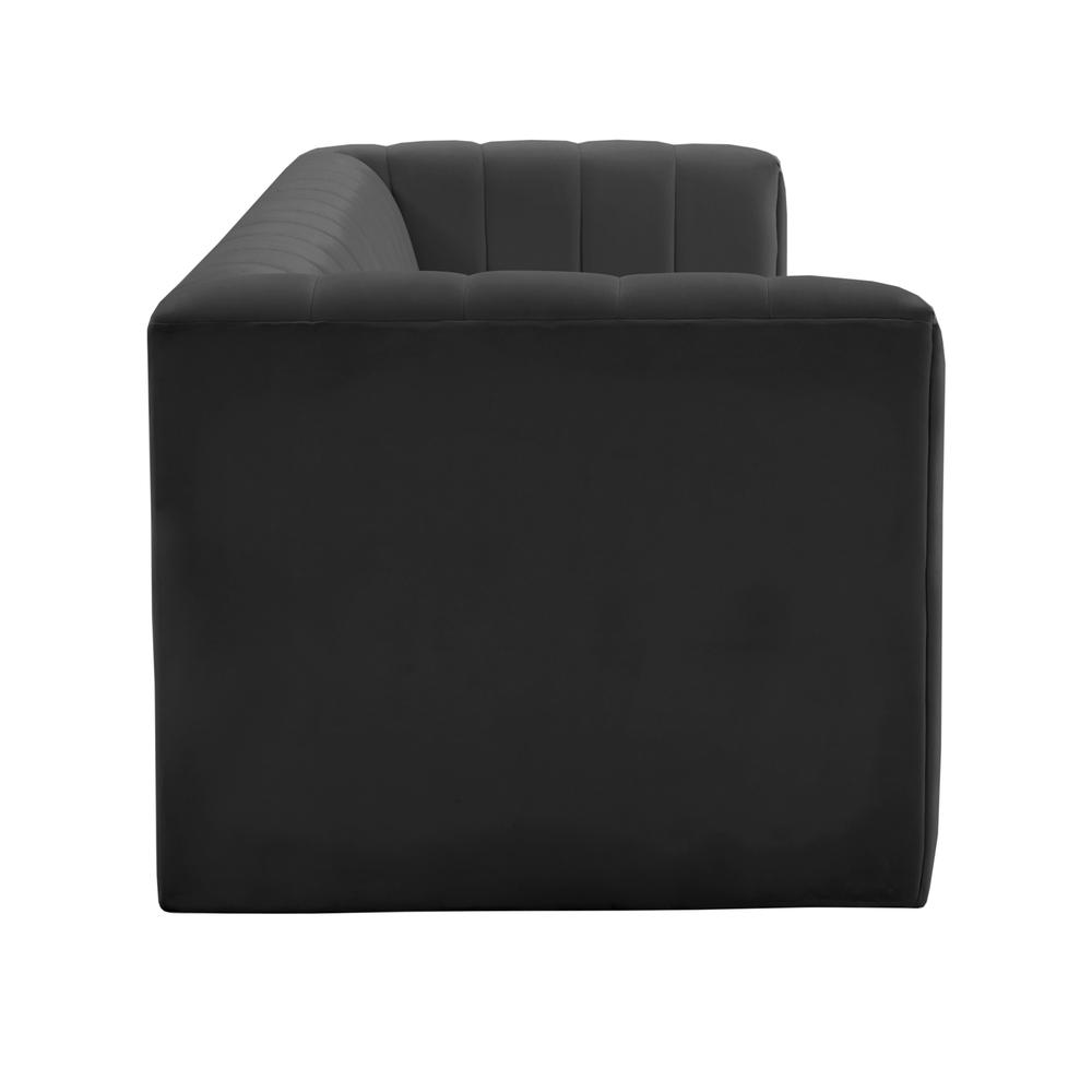 Norah Black Velvet Sofa. Picture 7