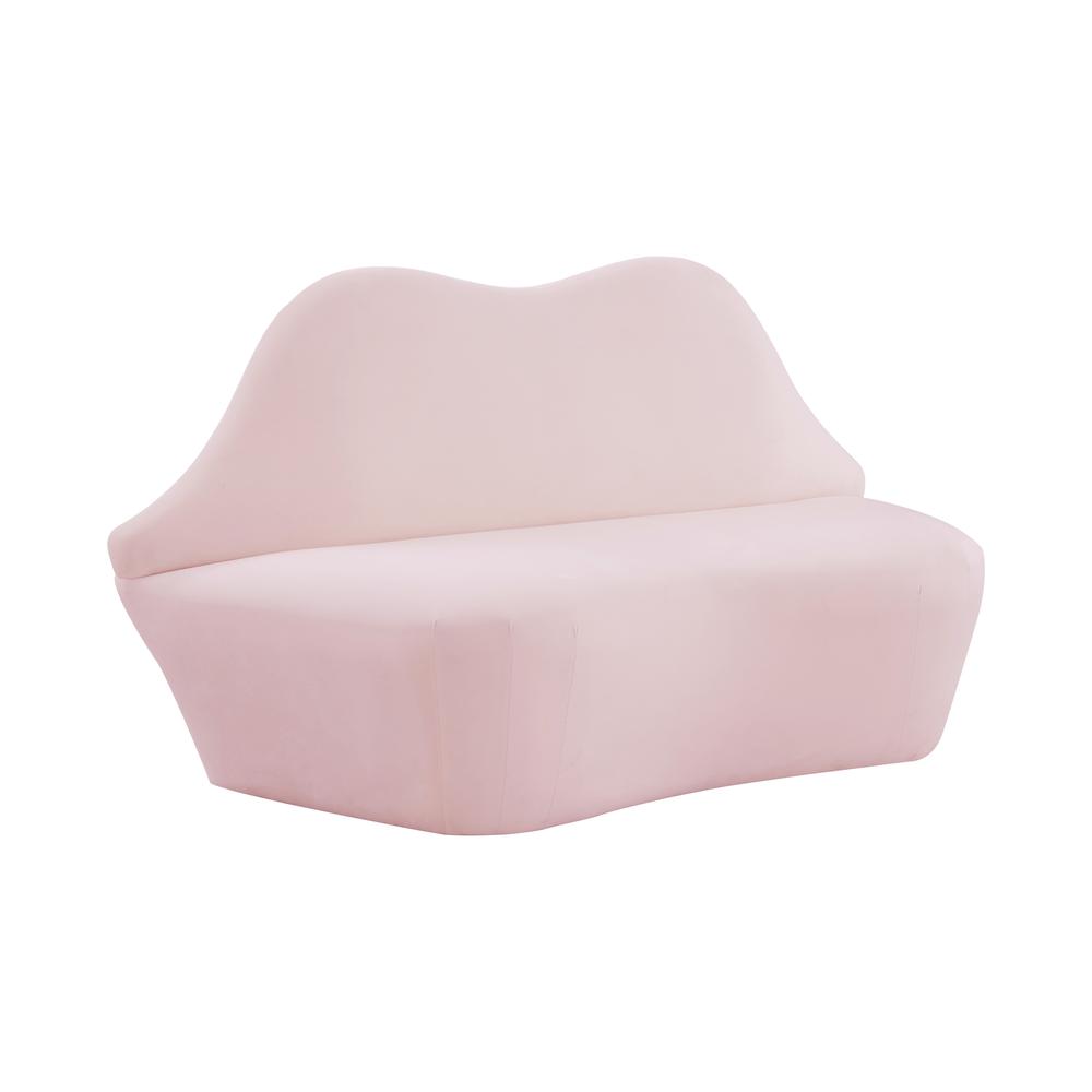 Lips Blush Velvet Settee. Picture 3