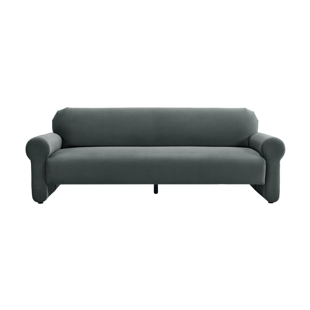 Keelee Grey 84" Velvet Sofa. Picture 5