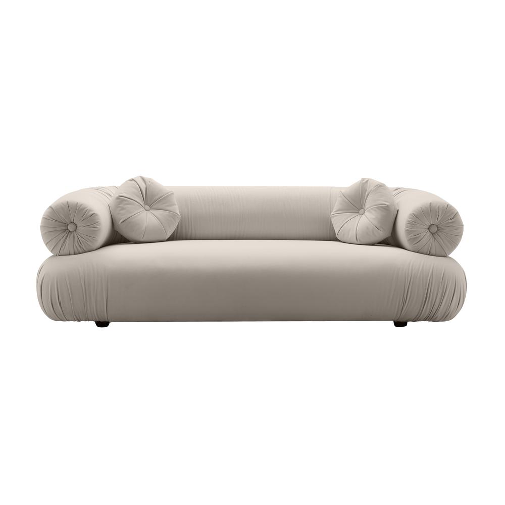 Jammin' Grey Velvet Sofa. Picture 4