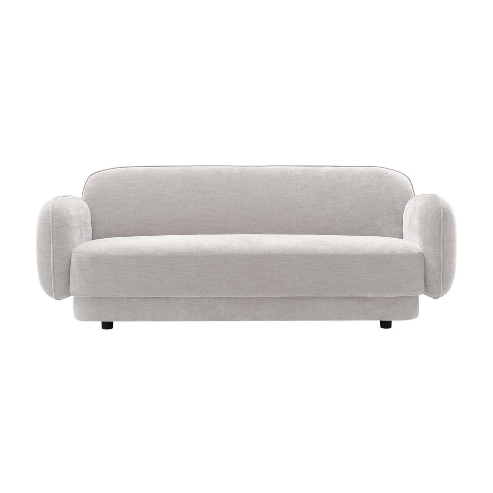 Kandor Stone Grey Textured Velvet Sofa. Picture 2