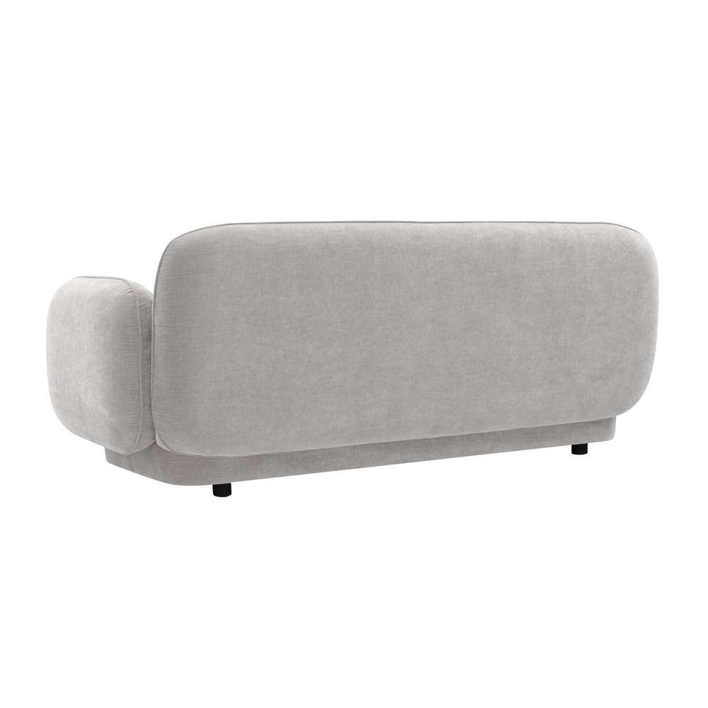 Kandor Stone Grey Textured Velvet Sofa. Picture 3