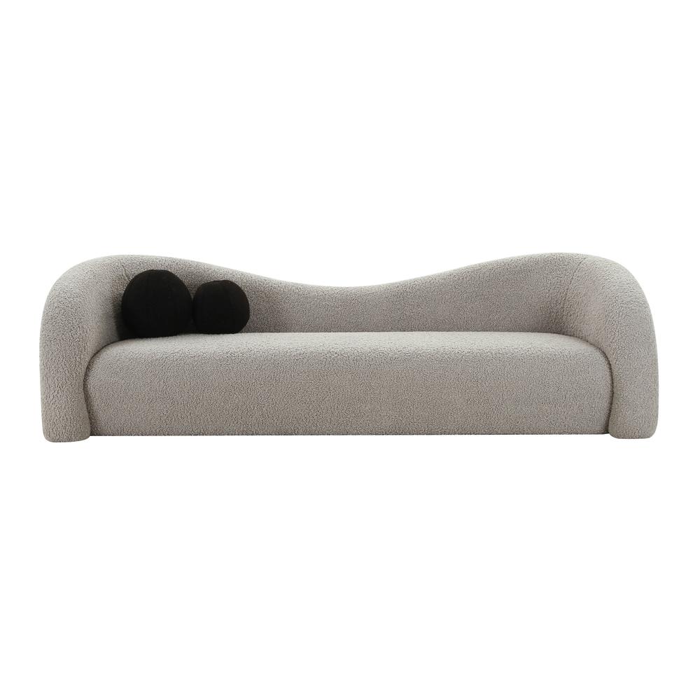 Leonie Grey Faux Shearling Sofa. Picture 2