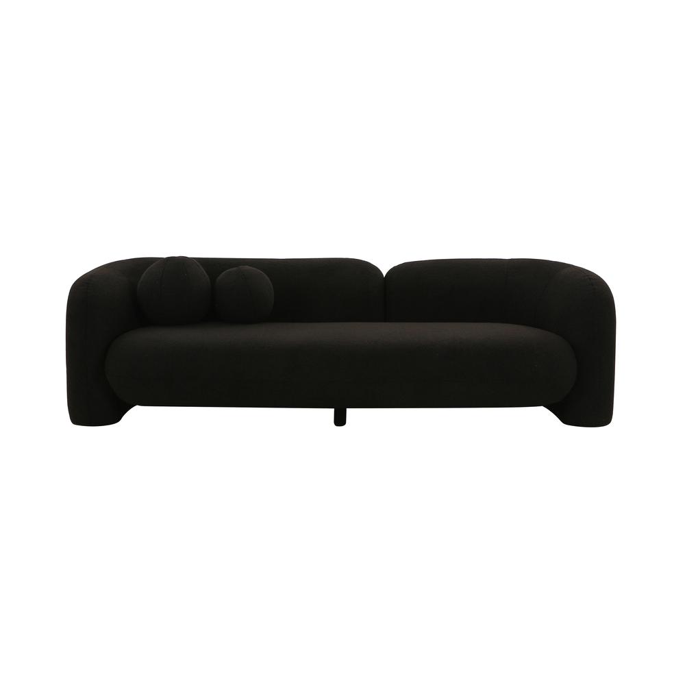 Amelie Black Faux Fur Sofa. Picture 2