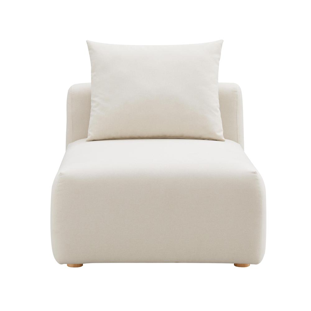 Hangover Cream Linen Modular Armless Chair. Picture 2