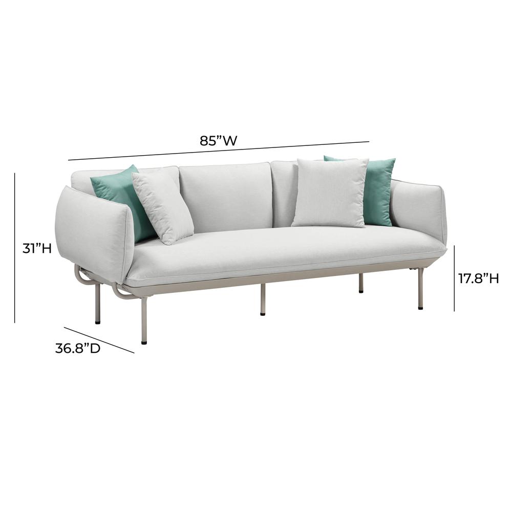 Katti Light Grey Outdoor Sofa. Picture 5