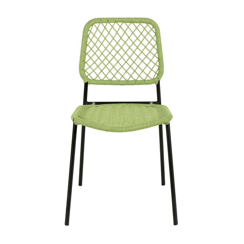Lucy Green Dyed Cord Outdoor Dining Chair. Picture 2