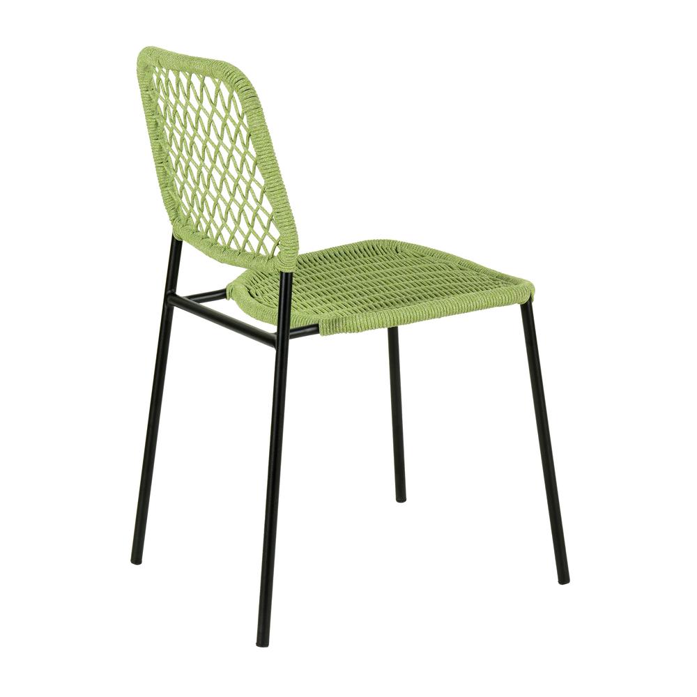 Lucy Green Dyed Cord Outdoor Dining Chair. Picture 3