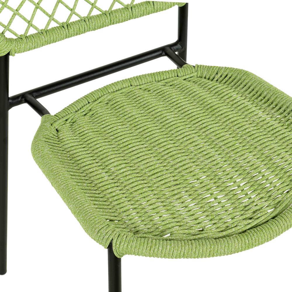 Lucy Green Dyed Cord Outdoor Dining Chair. Picture 4