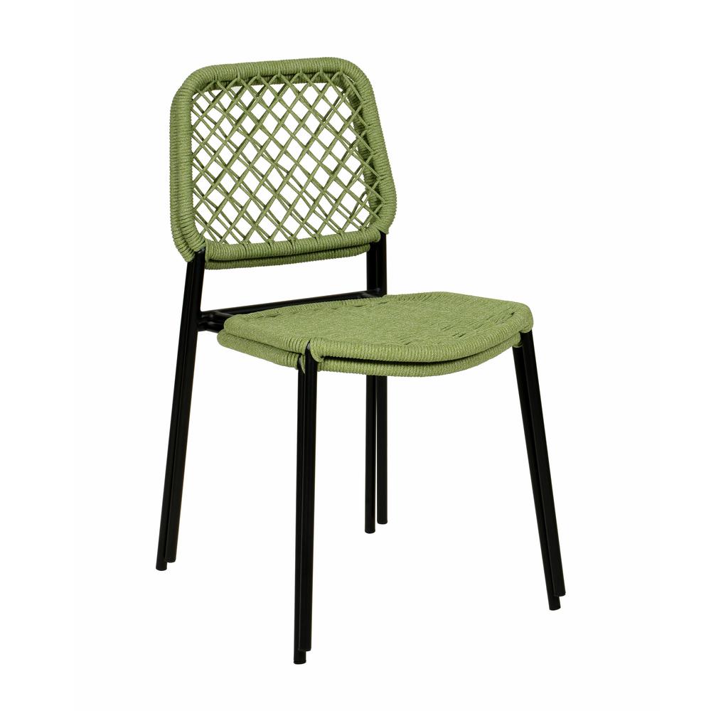 Lucy Green Dyed Cord Outdoor Dining Chair. Picture 5