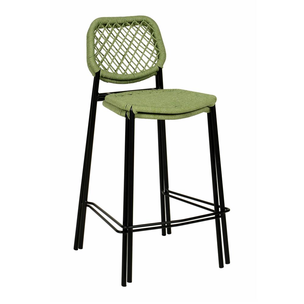 Lucy Green Dyed Cord Outdoor Counter Stool. Picture 7