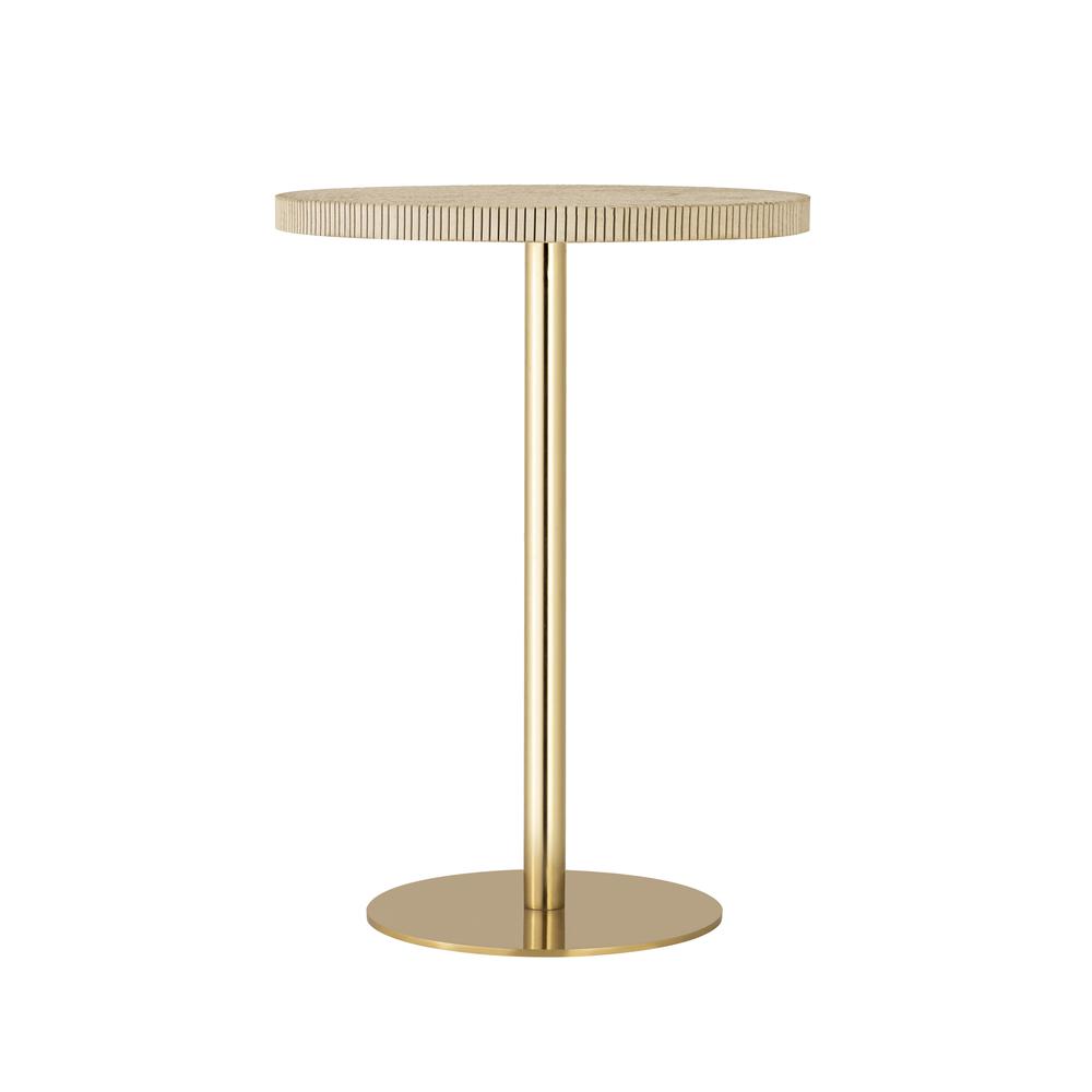 Fiona Gold Stone Side Table. Picture 2