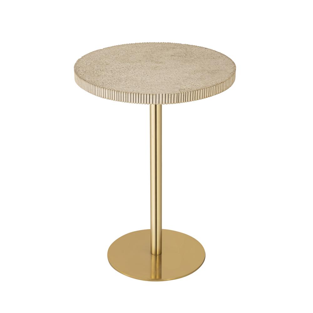 Fiona Gold Stone Side Table. Picture 3