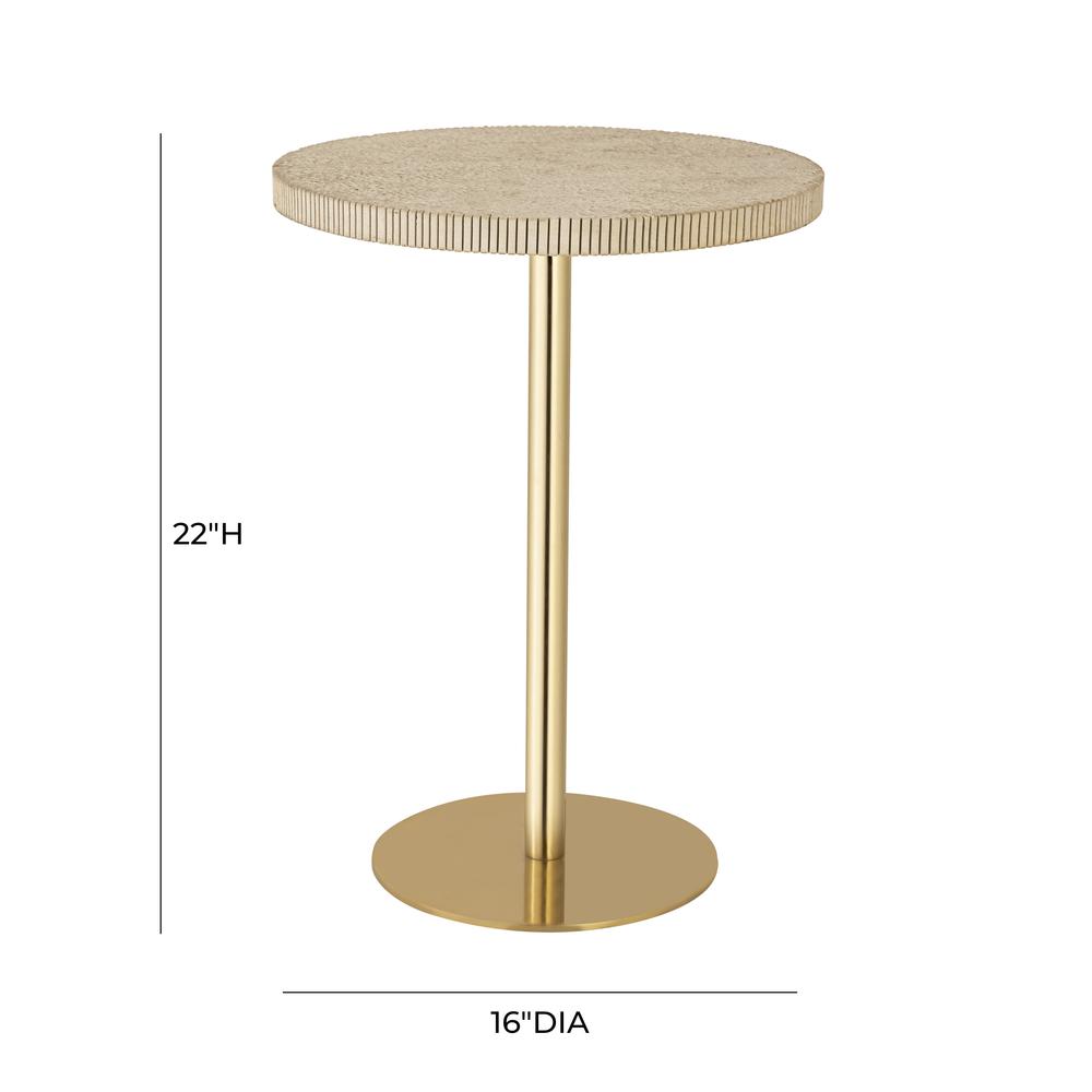 Fiona Gold Stone Side Table. Picture 5