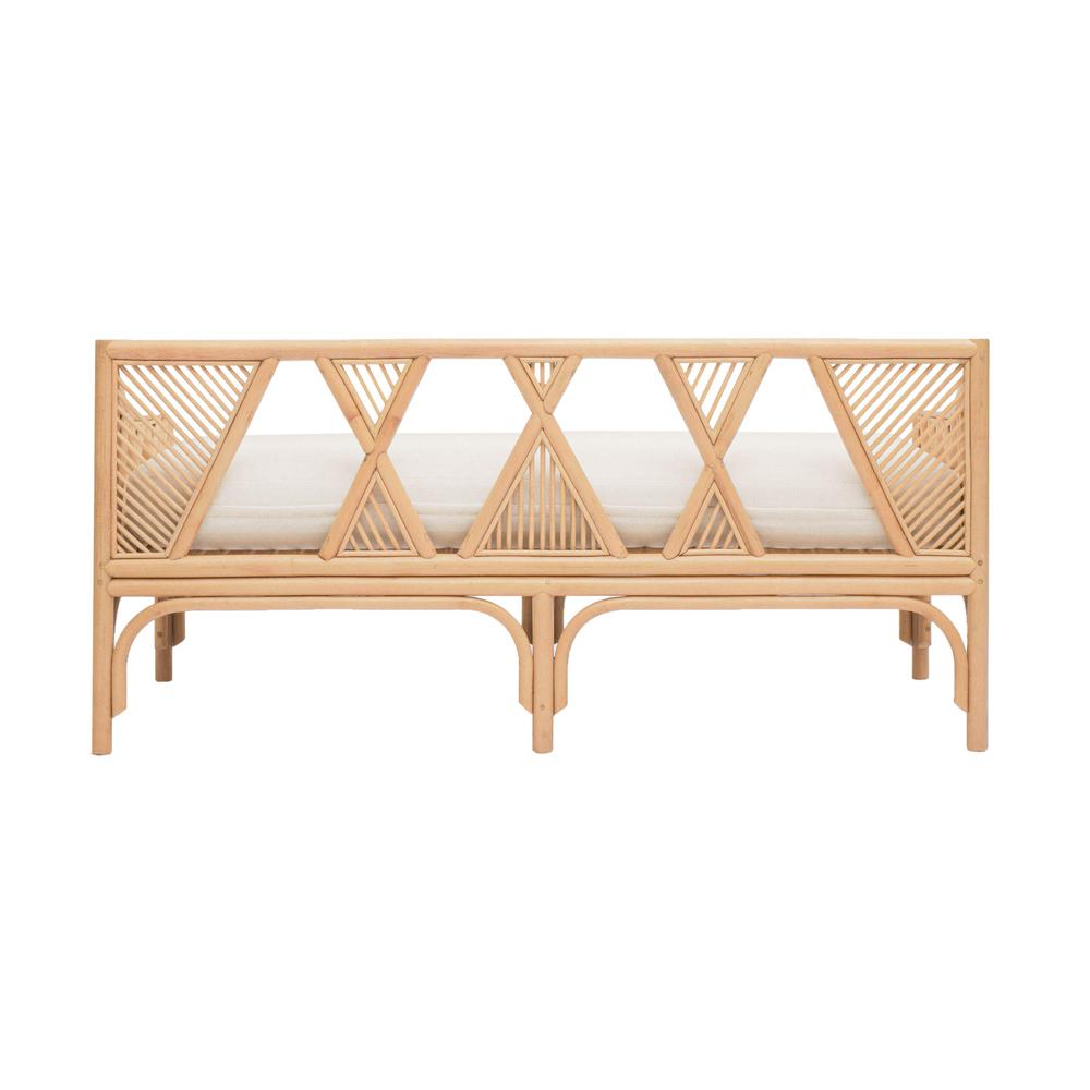 Jayla Natural Rattan Bench. Picture 3