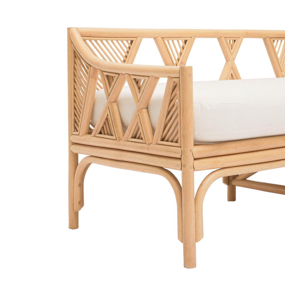 Jayla Natural Rattan Bench. Picture 4