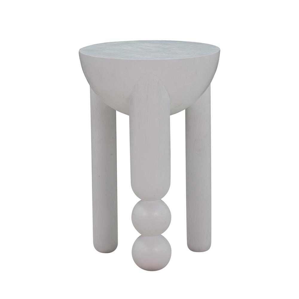 Solid White Wooden Accent Table, Belen Kox. Picture 2