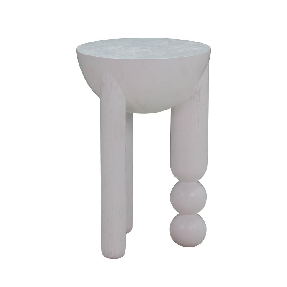 Morse White Wooden Accent Table. Picture 5