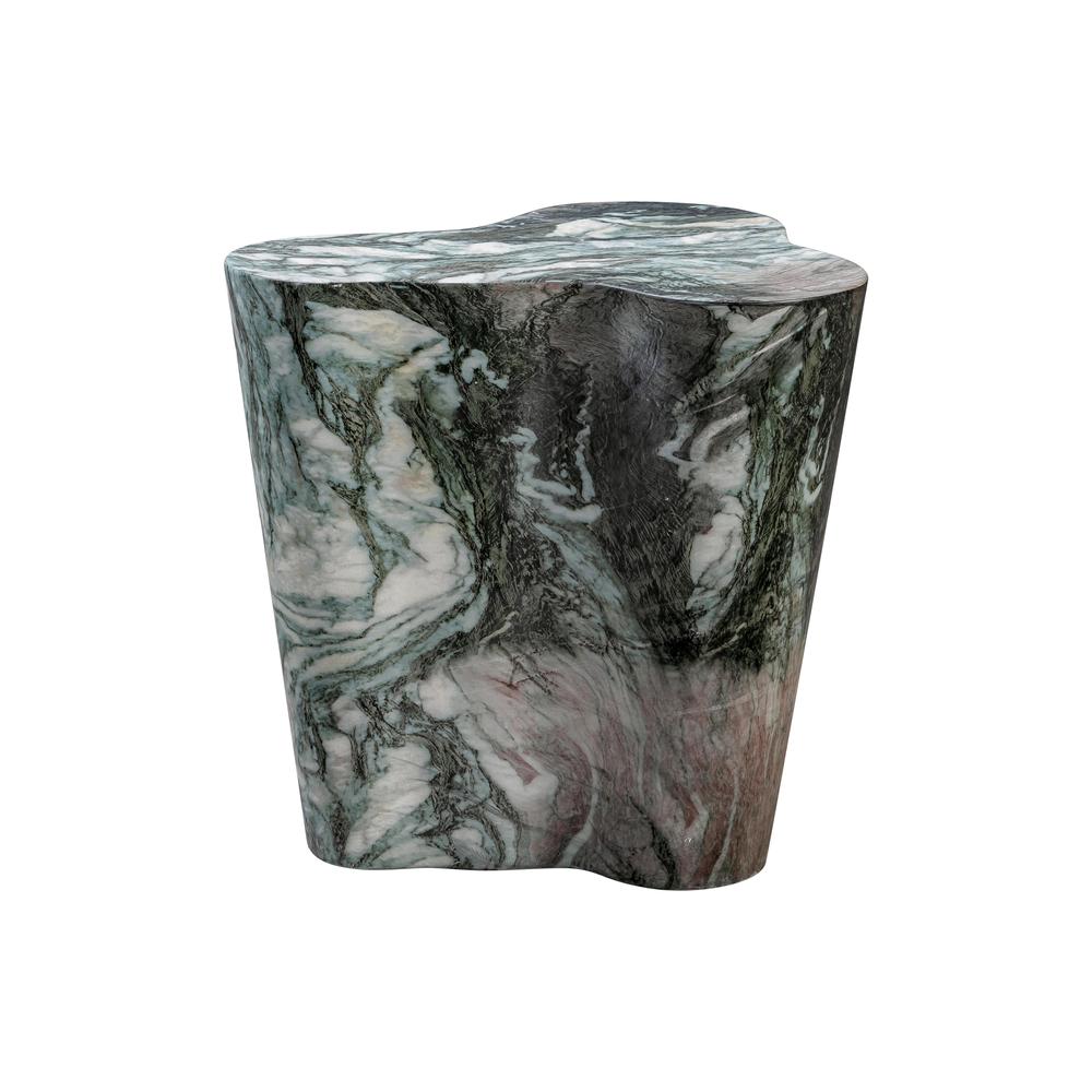 Slab Grey/Blush Faux Marble Short Side Table. Picture 2