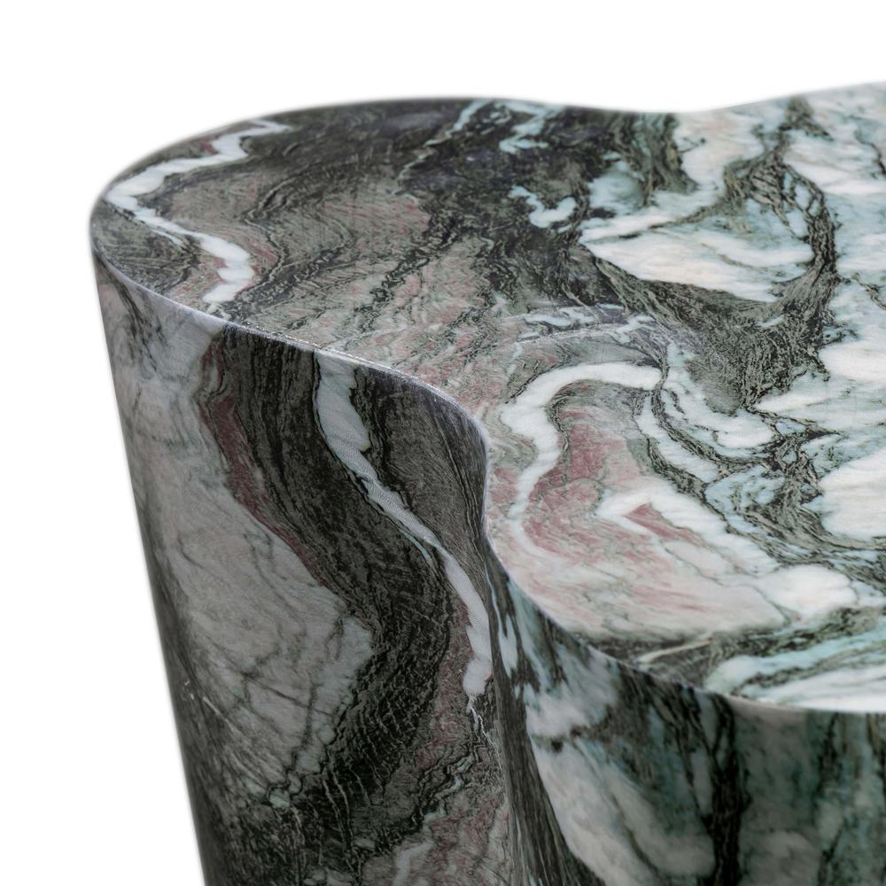 Slab Grey/Blush Faux Marble Short Side Table. Picture 5