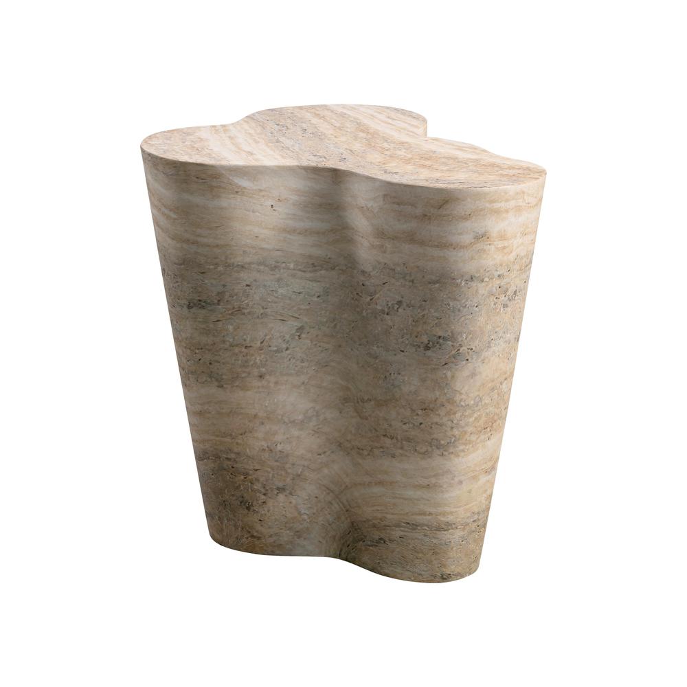 Contemporary Faux Travertine Accent Table, Belen Kox. Picture 1