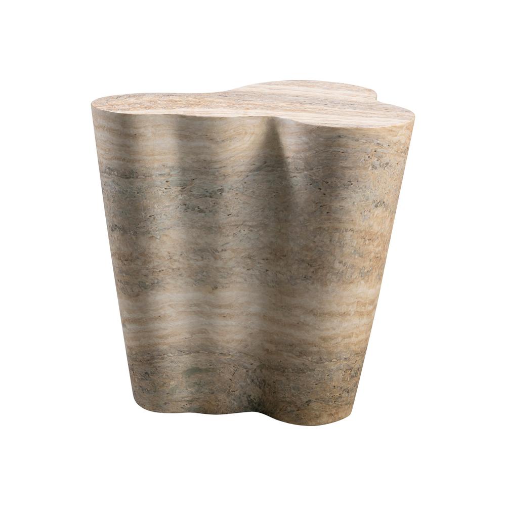 Contemporary Faux Travertine Accent Table, Belen Kox. Picture 2