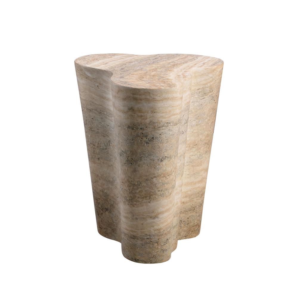 Contemporary Faux Travertine Accent Table, Belen Kox. Picture 3