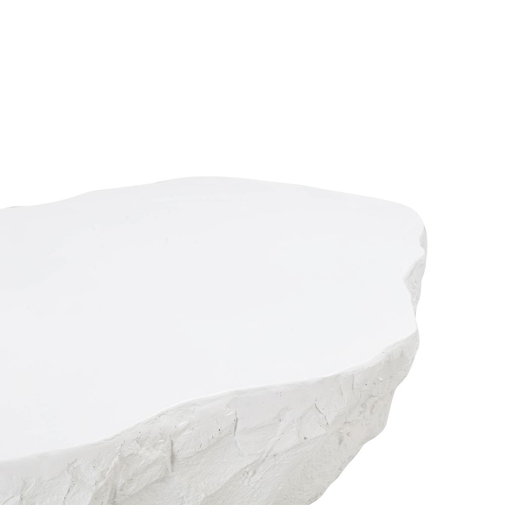 Crag White Concrete Coffee Table. Picture 4
