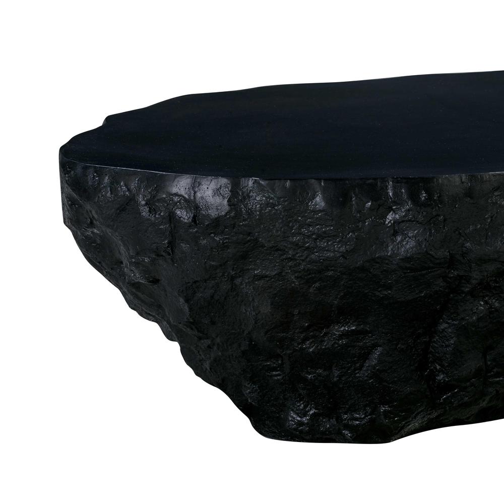 Crag Black Concrete Coffee Table. Picture 5