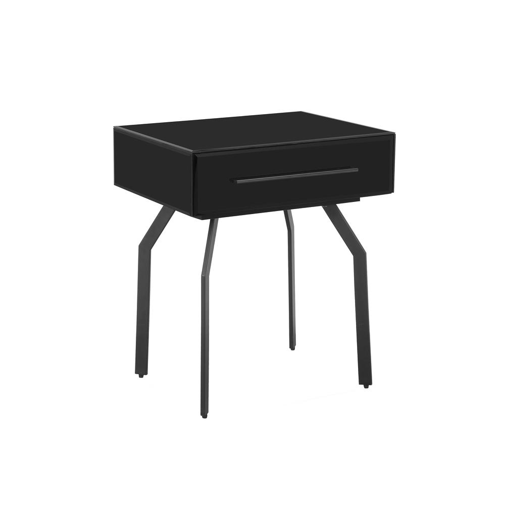 Retro-Inspired Black Glass Side Table, Belen Kox. Picture 1