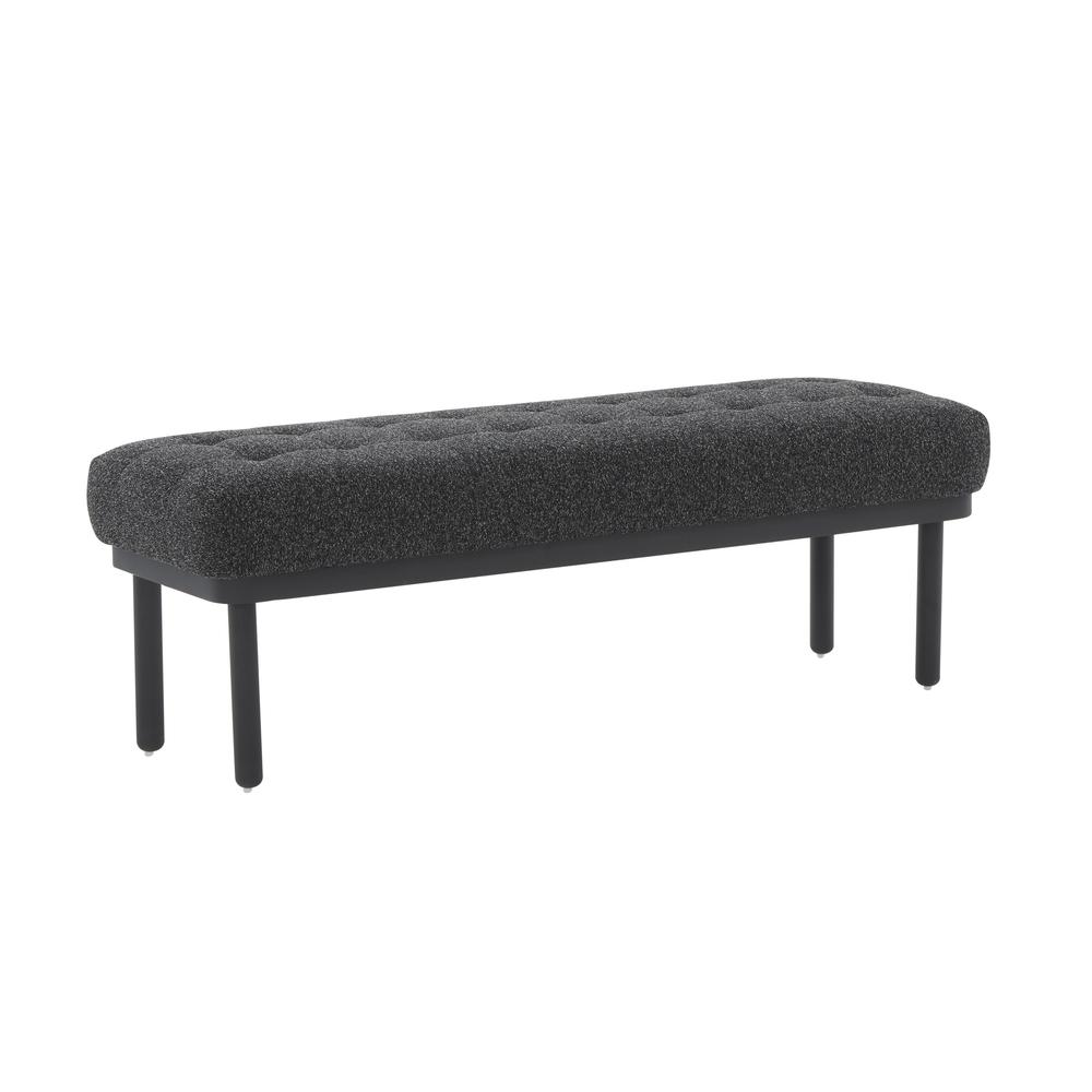 Olivia Black Boucle Bench. Picture 1