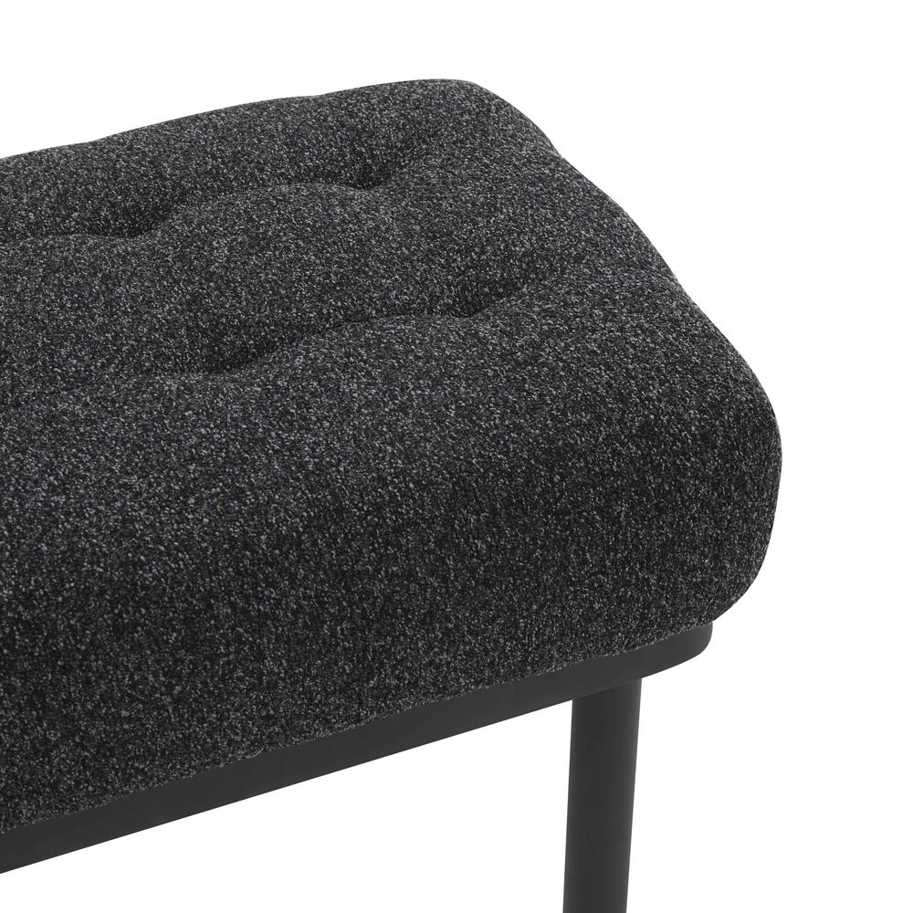 Olivia Black Boucle Bench. Picture 4